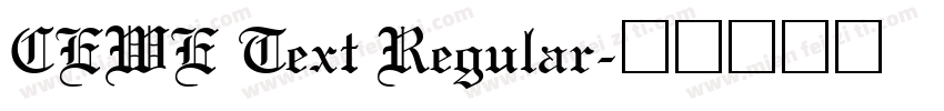 CEWE Text Regular字体转换
